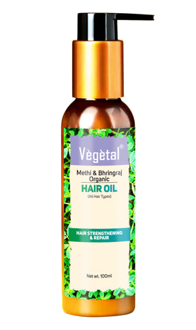 NEW Vegetal Methi & Bhringraj Organic Hair Oil 100ml